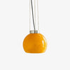 Modern Loa Orange Glass Pendant Light with Chrome Finish and Mongolian Tent Design