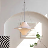 Modern Lokki Disc Pendant Lamp with White Acrylic Shade and Adjustable Suspension