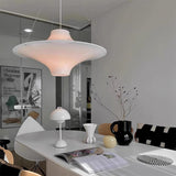 Modern Lokki Disc Pendant Lamp with White Acrylic Shade and Adjustable Suspension