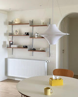 Modern Lokki Disc Pendant Lamp with White Acrylic Shade and Adjustable Suspension
