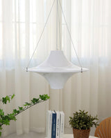 Modern Lokki Disc Pendant Lamp with White Acrylic Shade and Adjustable Suspension