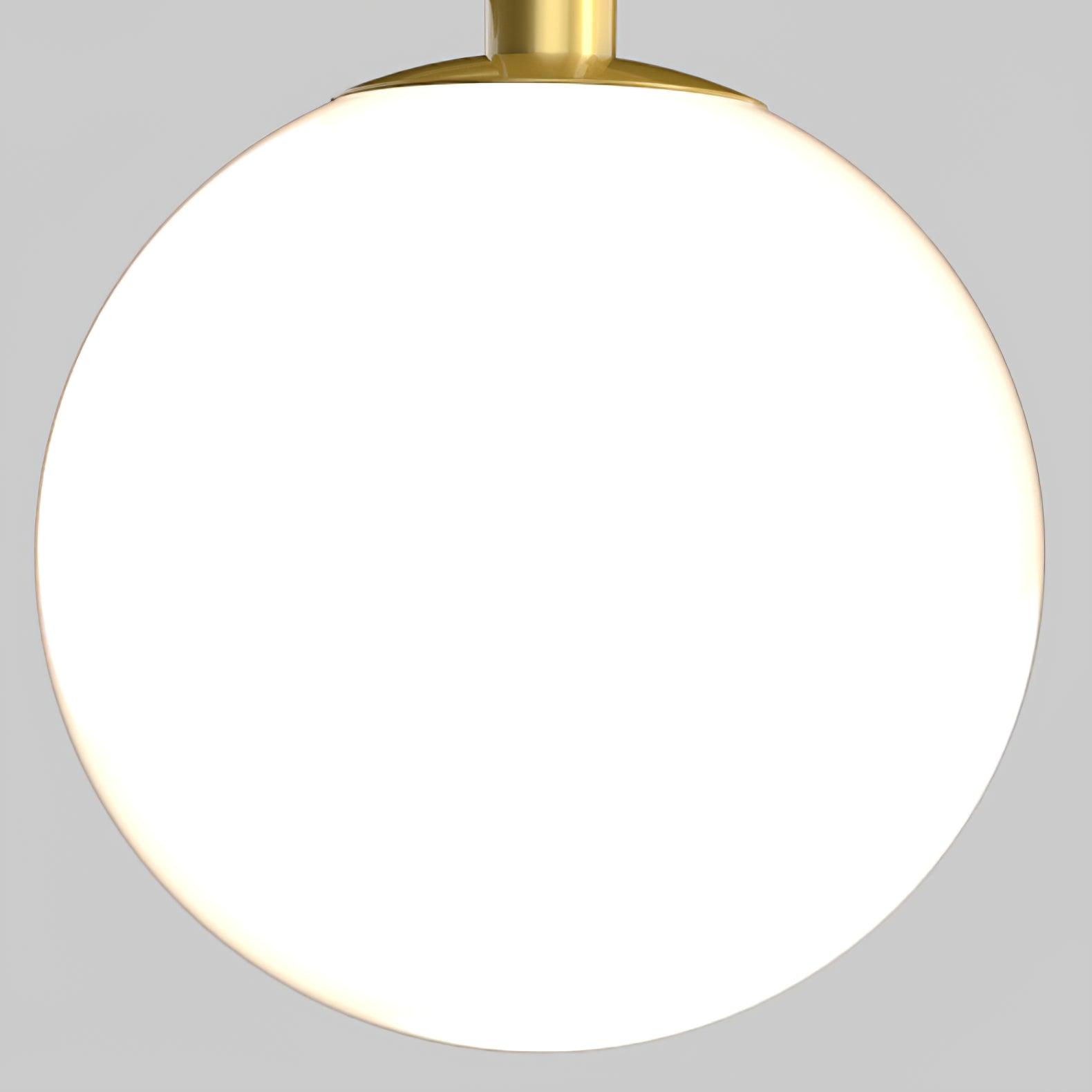 Modern Long Arm Linear Chandelier Glass Globe Ceiling Light Fixture for Living Room