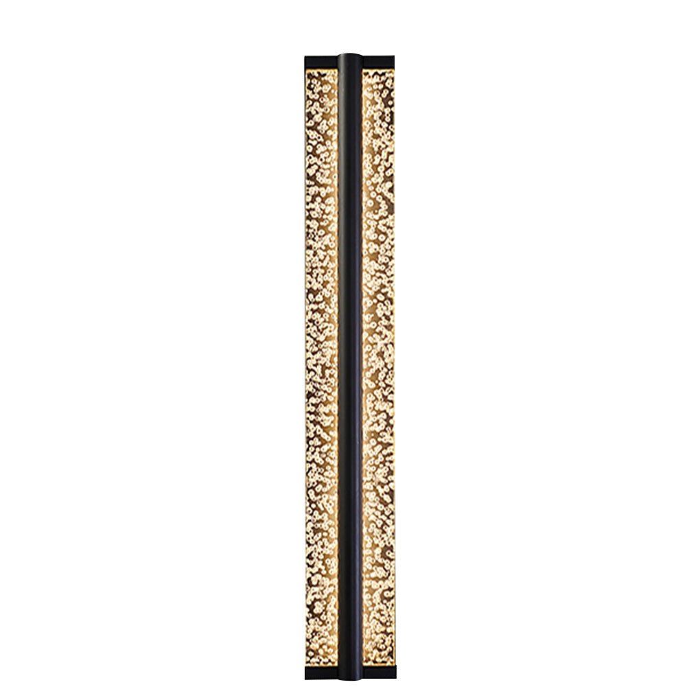 Modern Long Strip Crystal Wall Sconce Outdoor Stainless Steel LED Staircase Lighting Fixture