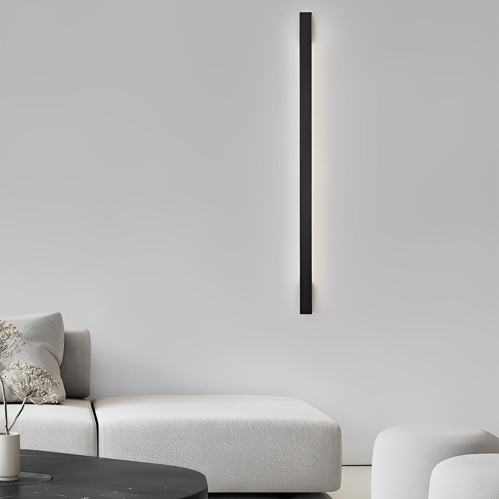 Modern Long Strip LED Wall Sconce Minimalist Copper Lighting Three Step Dimming for Bedroom Corridor