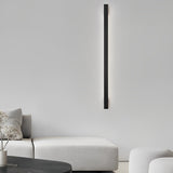 Modern Long Strip LED Wall Sconce Minimalist Copper Lighting Three Step Dimming for Bedroom Corridor