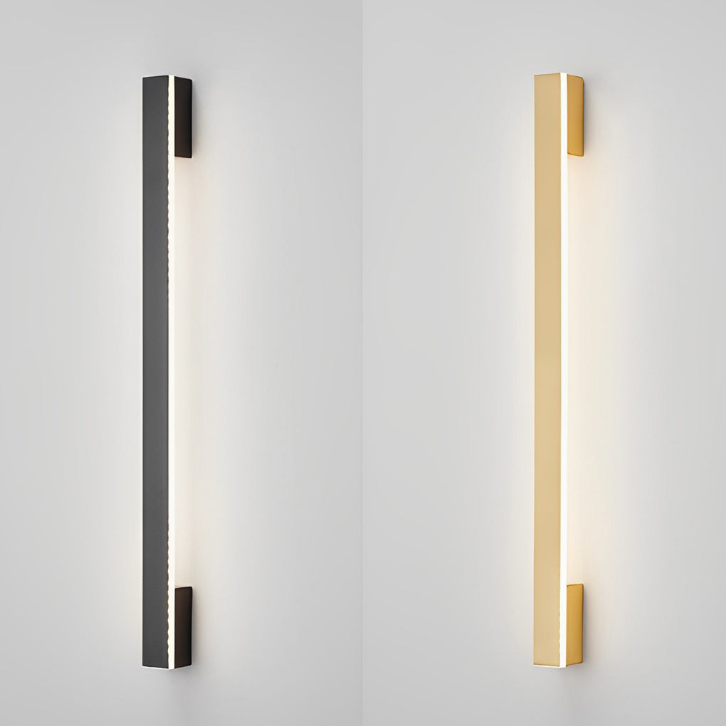 Modern Long Strip LED Wall Sconce Minimalist Copper Lighting Three Step Dimming for Bedroom Corridor