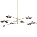Modern Lotus Leaf Glass Pendant Chandelier for Living Room and Dining Room