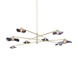 Modern Lotus Leaf Glass Pendant Chandelier for Living Room and Dining Room