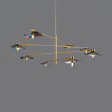 Modern Lotus Leaf Glass Pendant Chandelier for Living Room and Dining Room