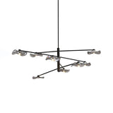 Modern Lotus Leaf Glass Pendant Chandelier for Living Room and Dining Room
