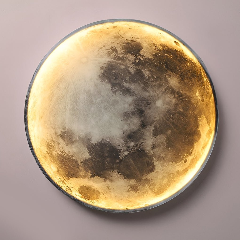 Modern Lunar Moon LED Wall Sconce Dimmable Decorative Interior Lighting Fixture
