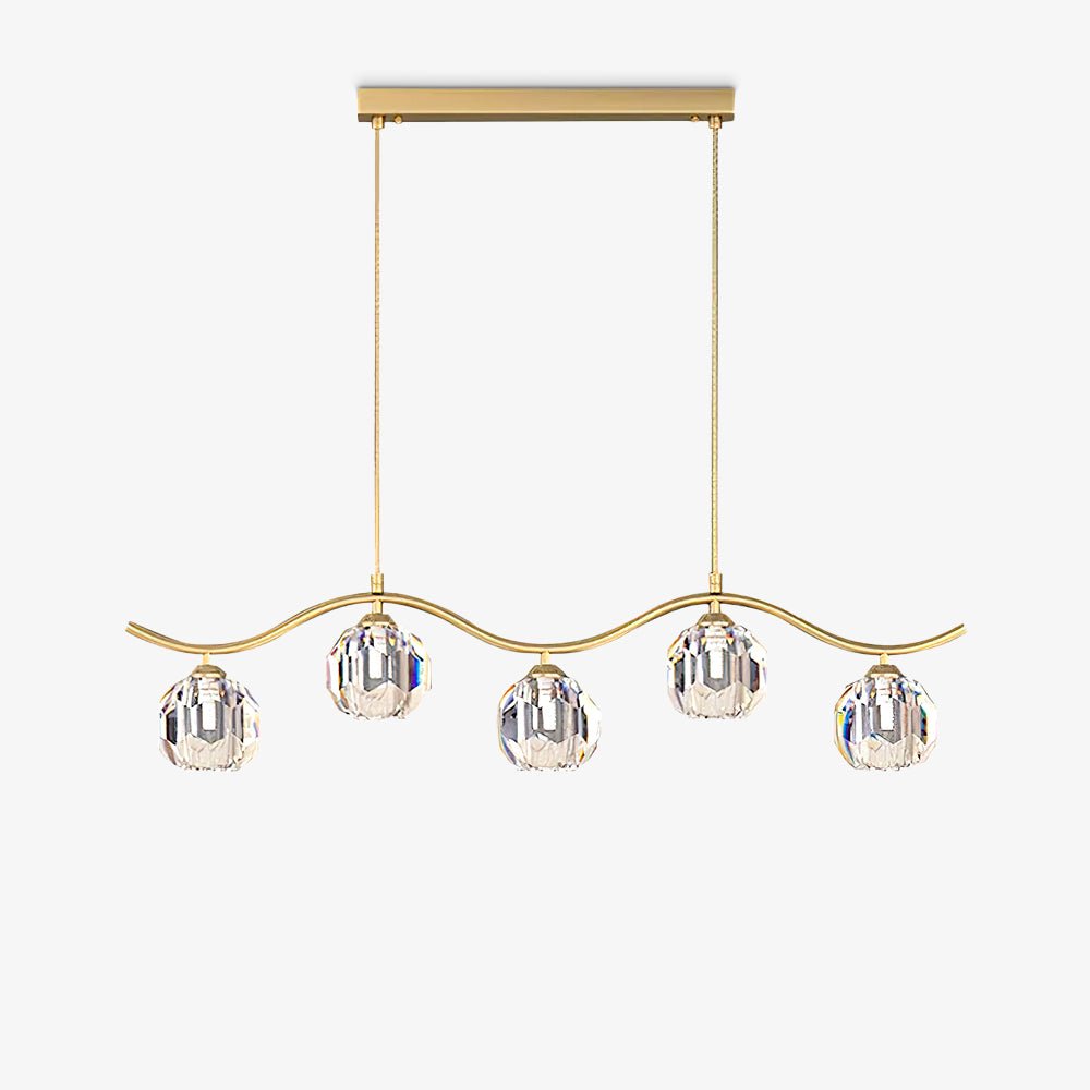 Modern Luxury Brass and Crystal Crown Chandelier Gold Ceiling Light Fixture