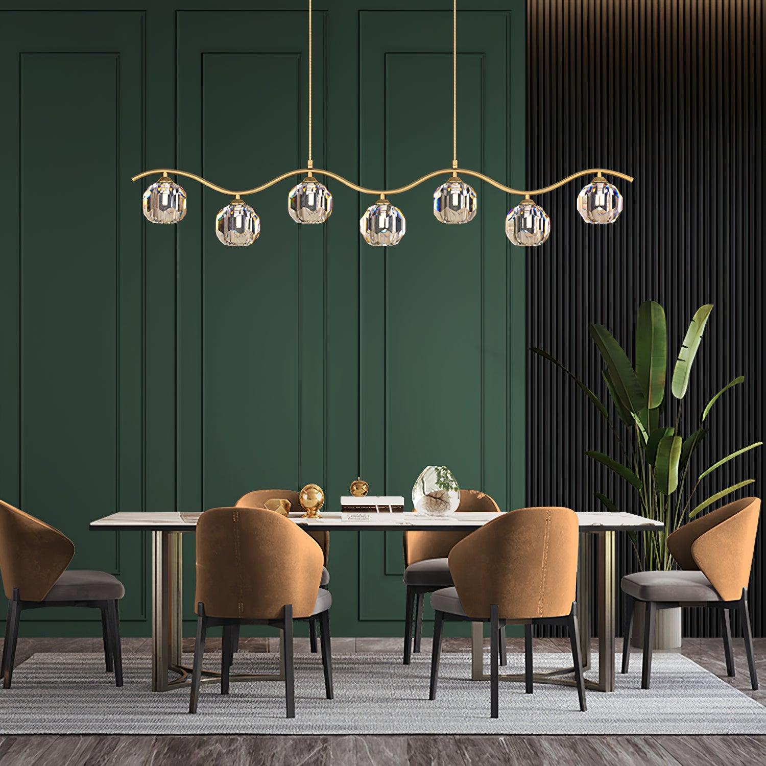 Modern Luxury Brass and Crystal Crown Chandelier Gold Ceiling Light Fixture