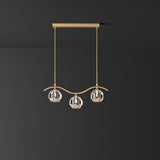 Modern Luxury Brass and Crystal Crown Chandelier Gold Ceiling Light Fixture