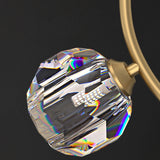 Modern Luxury Brass and Crystal Crown Chandelier Gold Ceiling Light Fixture