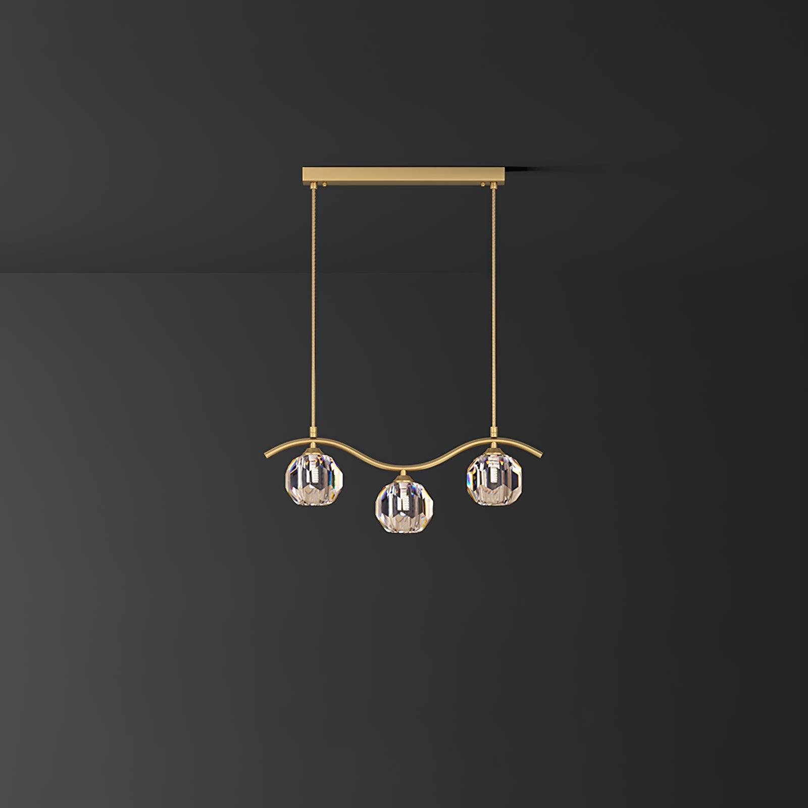 Modern Luxury Brass and Crystal Crown Chandelier Gold Ceiling Light Fixture