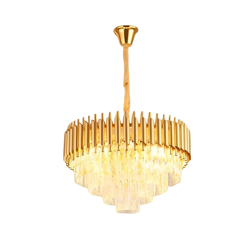 Modern Luxury Crystal Chandelier with 3 Step Dimming for Dining and Living Rooms