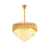 Modern Luxury Crystal Chandelier with 3 Step Dimming for Dining and Living Rooms