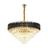 Modern Luxury Crystal Chandelier with 3 Step Dimming for Dining and Living Rooms