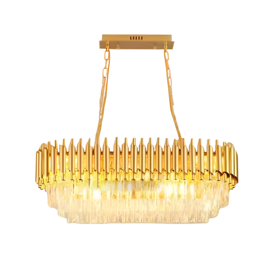 Modern Luxury Crystal Chandelier with 3 Step Dimming for Dining and Living Rooms