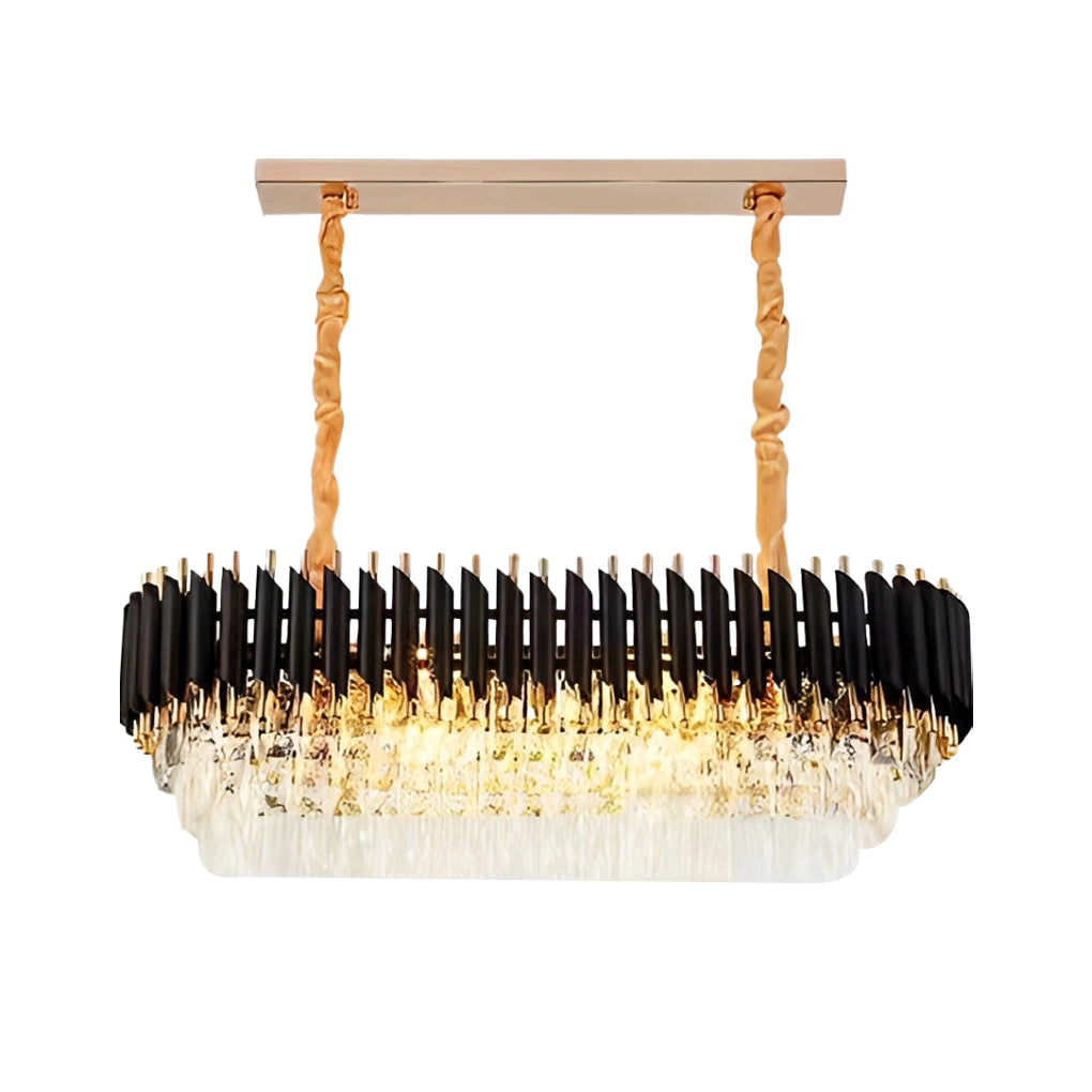 Modern Luxury Crystal Chandelier with 3 Step Dimming for Dining and Living Rooms