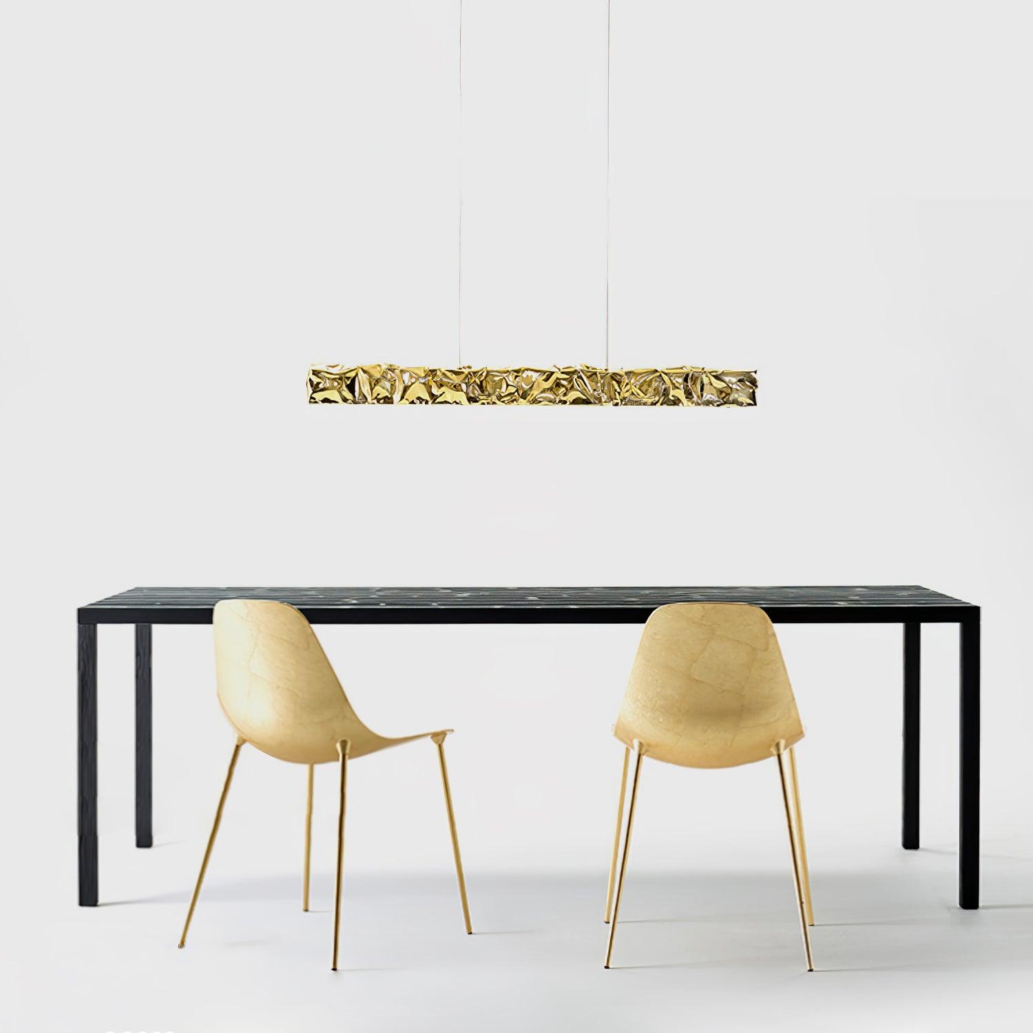 Modern Luxury Crystal LED Pendant Light with Brass Finish for Living Room and Dining Areas