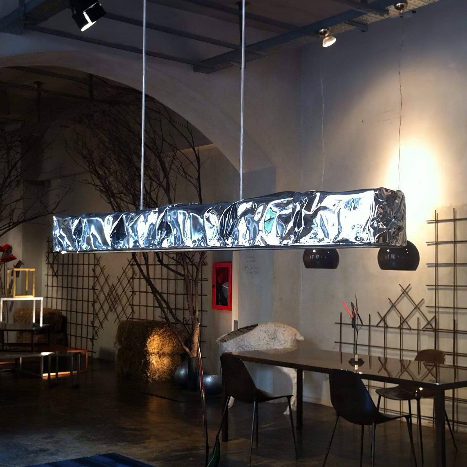 Modern Luxury Crystal LED Pendant Light with Brass Finish for Living Room and Dining Areas