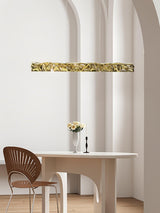 Modern Luxury Crystal LED Pendant Light with Brass Finish for Living Room and Dining Areas
