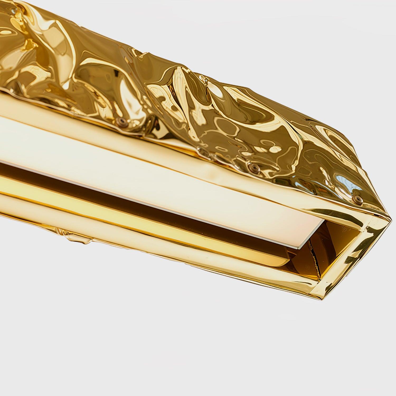 Modern Luxury Crystal LED Pendant Light with Brass Finish for Living Room and Dining Areas