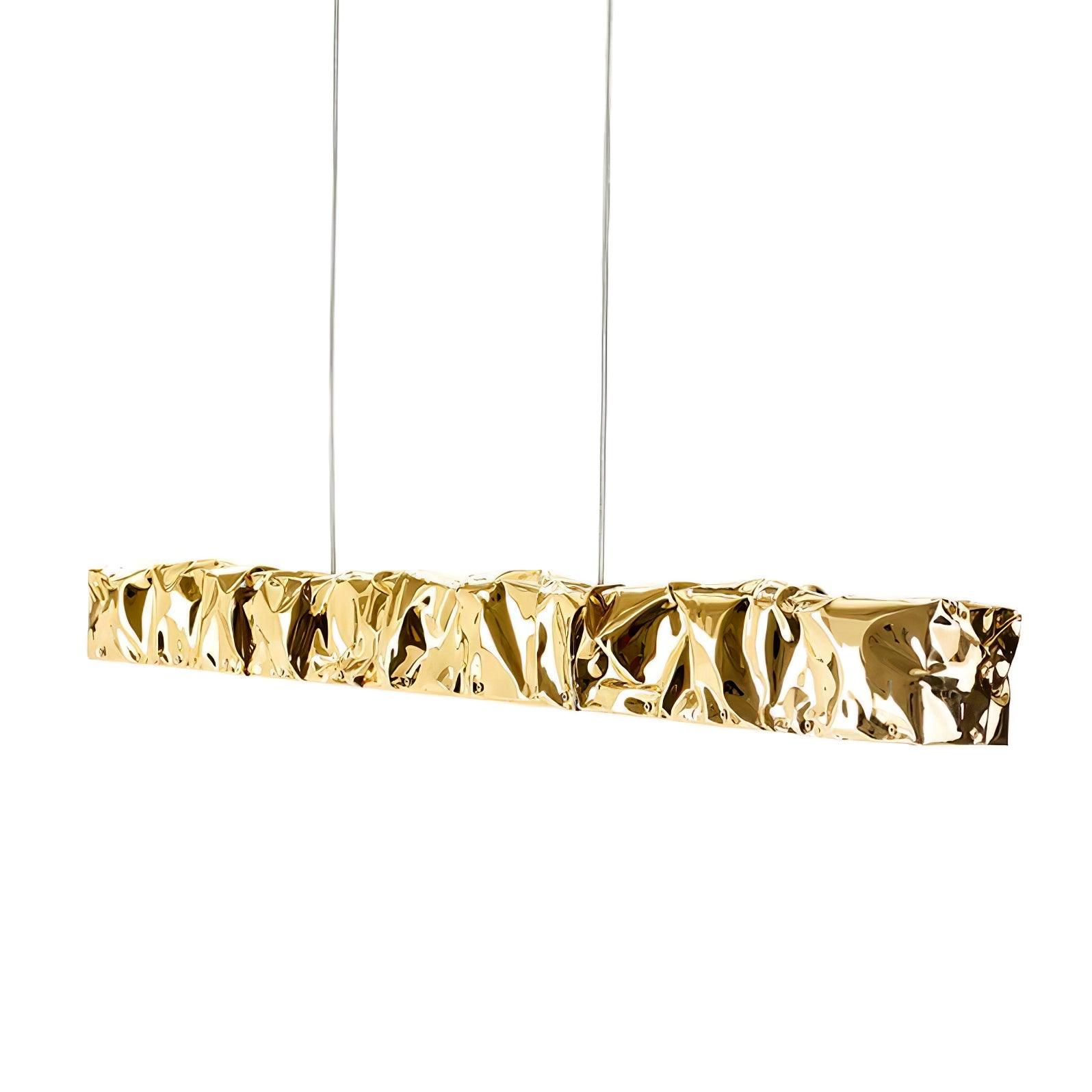 Modern Luxury Crystal LED Pendant Light with Brass Finish for Living Room and Dining Areas