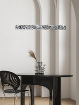 Modern Luxury Crystal LED Pendant Light with Brass Finish for Living Room and Dining Areas