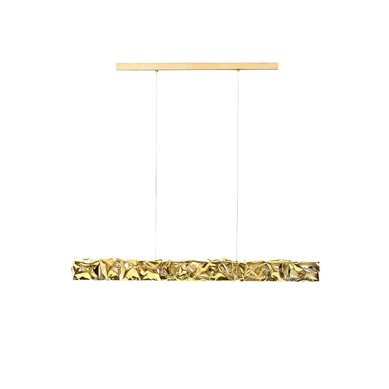 Modern Luxury Crystal LED Pendant Light with Brass Finish for Living Room and Dining Areas