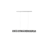 Modern Luxury Crystal LED Pendant Light with Brass Finish for Living Room and Dining Areas