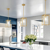 Modern Luxury Crystal Pendant Light Iron Frame Ceiling Chandelier for Dining Room and Bedroom