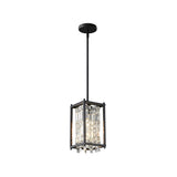Modern Luxury Crystal Pendant Light Iron Frame Ceiling Chandelier for Dining Room and Bedroom