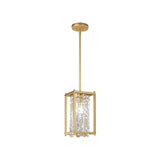 Modern Luxury Crystal Pendant Light Iron Frame Ceiling Chandelier for Dining Room and Bedroom