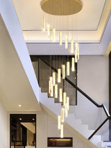 Modern Luxury Crystal Ring Chandelier Gold Finish Integrated LED Pendant Light