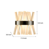 Modern Luxury Crystal Strips Wall Lamp Gold and Black Nordic Interior Sconce Light