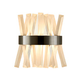 Modern Luxury Crystal Strips Wall Lamp Gold and Black Nordic Interior Sconce Light
