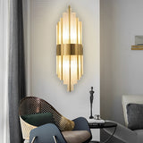 Modern Luxury Crystal Wall Sconce LED Stainless Steel Light Fixture with Three Step Dimming for Living Room