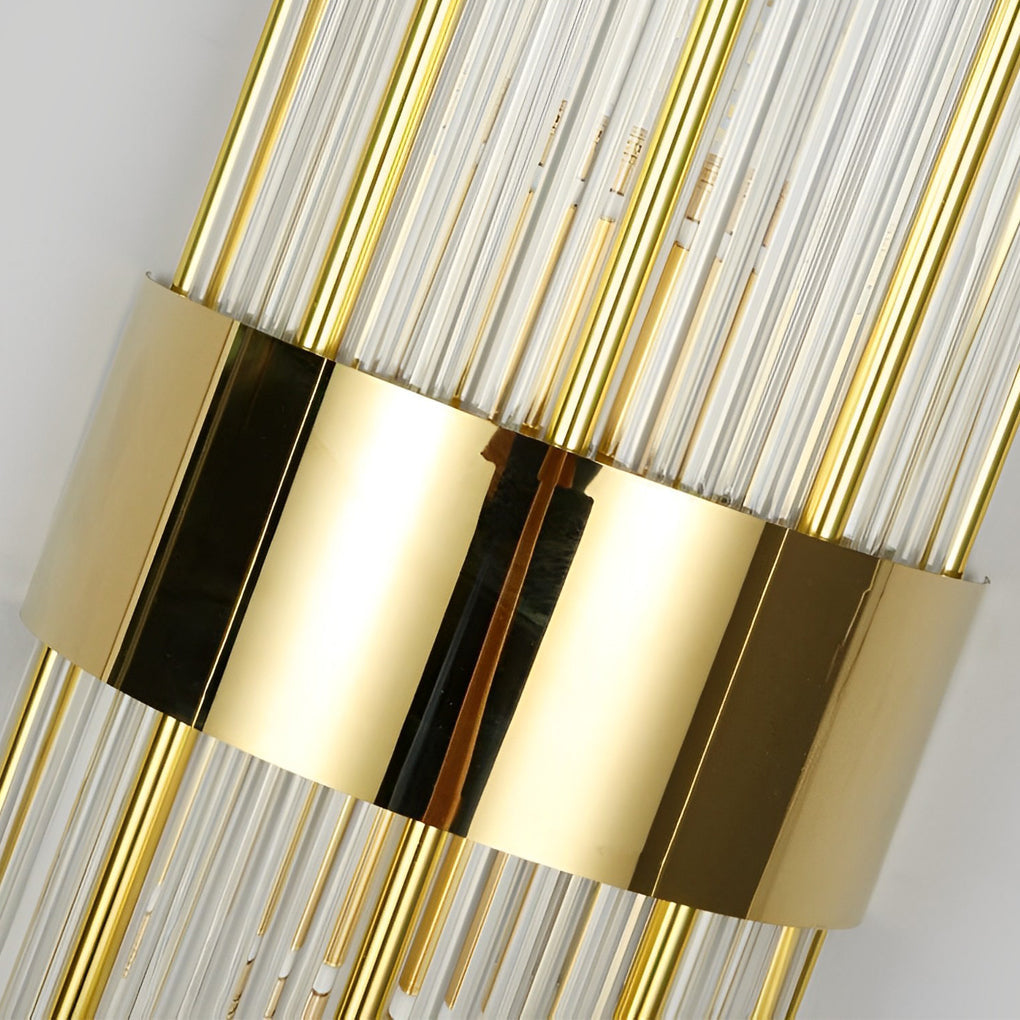 Modern Luxury Crystal Wall Sconce LED Stainless Steel Light Fixture with Three Step Dimming for Living Room