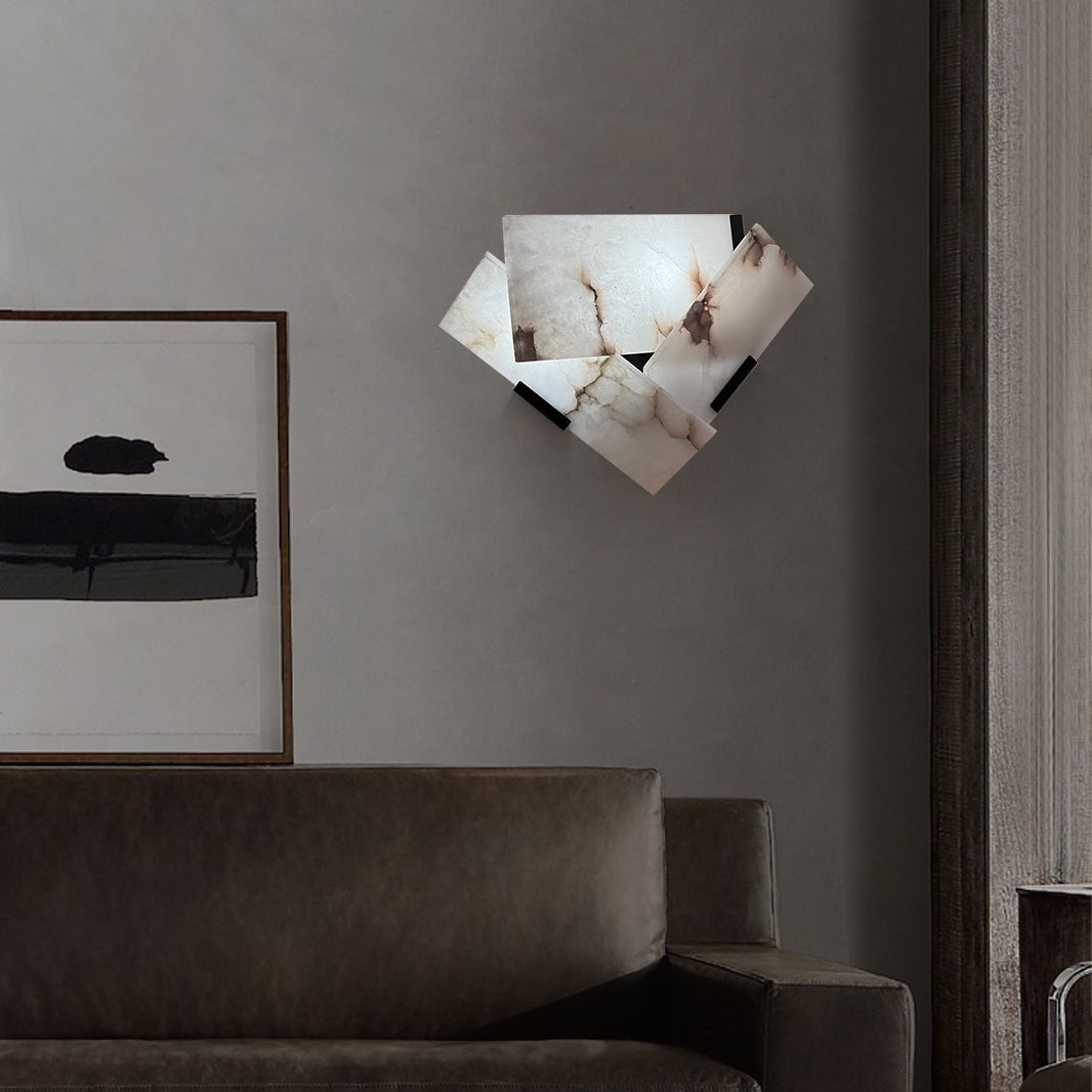Modern Luxury Fly Alabaster LED Wall Sconce for Living Room and Bedroom