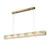 Modern Luxury Linear K9 Crystal LED Pendant Light for Kitchen Island and Dining Room