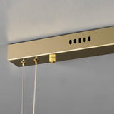 Modern Luxury Linear K9 Crystal LED Pendant Light for Kitchen Island and Dining Room