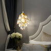 Modern Luxury Mini Crystal Pendant Light Single Light Hanging Fixture for Bedroom and Dining Room
