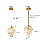 Modern Luxury Mini Crystal Pendant Light Single Light Hanging Fixture for Bedroom and Dining Room