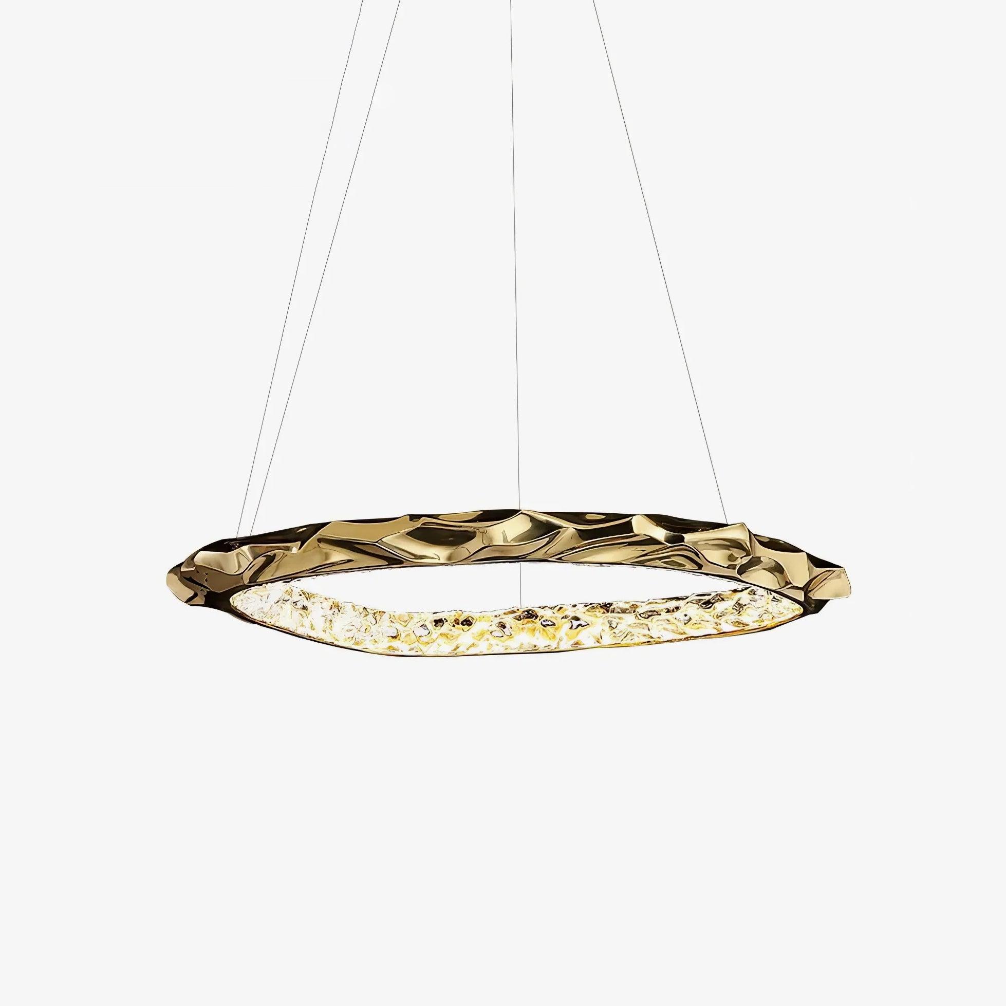 Modern Luxury Resin Circlet Brass Pendant Light with Integrated LED for Elegant Interiors