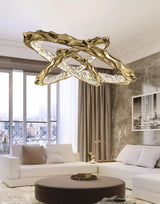Modern Luxury Resin Circlet Brass Pendant Light with Integrated LED for Elegant Interiors