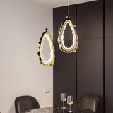 Modern Luxury Resin Circlet Brass Pendant Light with Integrated LED for Elegant Interiors