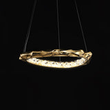 Modern Luxury Resin Circlet Brass Pendant Light with Integrated LED for Elegant Interiors